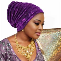 Muslim Headscarf Hat Turbante Mujer African Headpiece Glitter Full Body Pleated Turban Cap for Women 2023 Lady Head Wraps