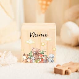 Personalized Wooden Money Box for Kid Jungle Animal Baby Money Box Delightful Gift for Birth Customized Piggy Bank Easter Gifts
