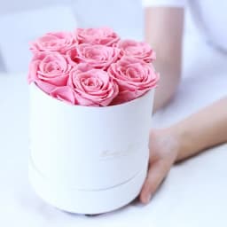Preserved Rose Flower Round Hug Bucket Gift Box Eternal Flower Immortal Rose Wedding Valentines Day Gift For Girlfriend Mum Wife