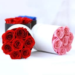 Preserved Rose Flower Round Hug Bucket Gift Box Eternal Flower Immortal Rose Wedding Valentines Day Gift For Girlfriend Mum Wife