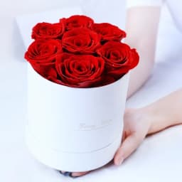 Preserved Rose Flower Round Hug Bucket Gift Box Eternal Flower Immortal Rose Wedding Valentines Day Gift For Girlfriend Mum Wife
