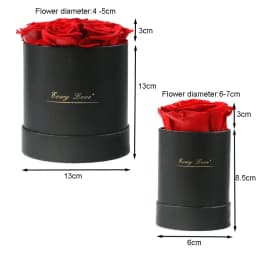 Preserved Rose Flower Round Hug Bucket Gift Box Eternal Flower Immortal Rose Wedding Valentines Day Gift For Girlfriend Mum Wife