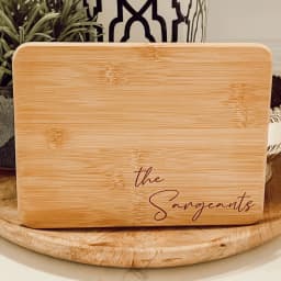 Personalized Wooden Cutting Board Engraved Housewarming Kitchen Gift Father's Day Best Dad Present Wedding Keepsake for Couple