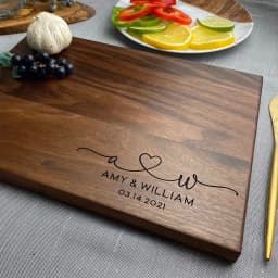 Personalized Wooden Cutting Board Engraved Housewarming Kitchen Gift Father's Day Best Dad Present Wedding Keepsake for Couple