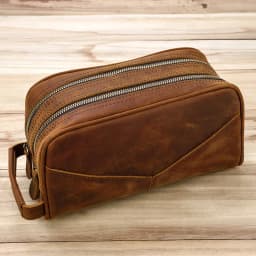 Genuine Leather Clutch Purse Make Up Toiletry Bags Women Man Crazy Horse Leather Cowhide Driver Purse Cosmetic Bag Wash Bags