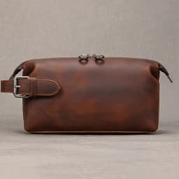 Genuine Leather Clutch Purse Make Up Toiletry Bags Women Man Crazy Horse Leather Cowhide Driver Purse Cosmetic Bag Wash Bags