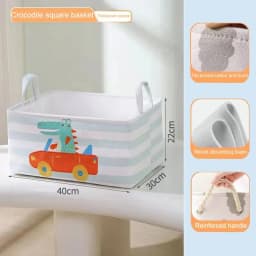 Folding Storage Basket Linen Storage Fabric Wardrobe Office Bedroom Closet Toys Laundry Basket With Handle Storage Organizer New