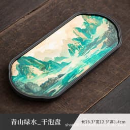 Chinese-style Ceramic Absorbent Dry Bubble Tray Coffee Table Tea Tray Tea Set Accessories Retro Tea Tray Home Decoration Modern