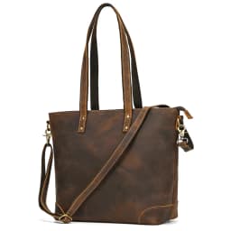 Luufan Genuine Leather Women‘s Tote Big Capacity Daily Business Handbag 14 inch PC Bag Female Large Travel Shoulder Message Bag
