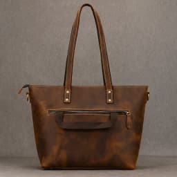 Luufan Genuine Leather Women‘s Tote Big Capacity Daily Business Handbag 14 inch PC Bag Female Large Travel Shoulder Message Bag