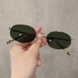 Oval Shape Sunglasses for Women Korean Fashion UV Protection Designer Sunglass Woman Beach Playing Men's Glasses