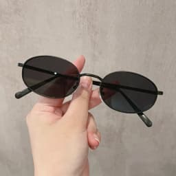 Oval Shape Sunglasses for Women Korean Fashion UV Protection Designer Sunglass Woman Beach Playing Men's Glasses
