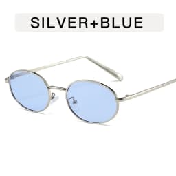 Oval Shape Sunglasses for Women Korean Fashion UV Protection Designer Sunglass Woman Beach Playing Men's Glasses