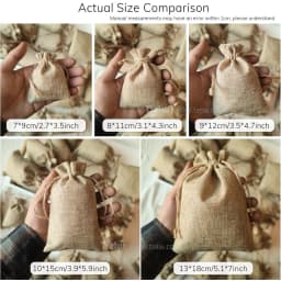 25PCS-Personalized Burlap Wedding Favor Bags with Let Love Grow Gift Pouches for Weddings Parties Events-Guest seeds favor bag