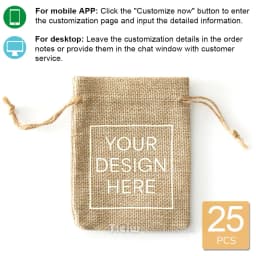 25PCS-Personalized Burlap Wedding Favor Bags with Let Love Grow Gift Pouches for Weddings Parties Events-Guest seeds favor bag