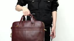 WESTAL Men's Bag Genuine Leather Men Briefcase for Laptop 14 Messenger Men's Leather Bag Business Portfolio for Document A4 7022
