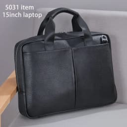WESTAL Men's Bag Genuine Leather Men Briefcase for Laptop 14 Messenger Men's Leather Bag Business Portfolio for Document A4 7022