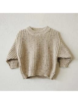 New Auterm&Winter Baby Loose Sweater Knitted Boy Girl Clothes Round Neck Kid Toddler Pullover Baby Solid Chunky Outerwear DGUKYM