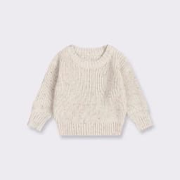 New Auterm&Winter Baby Loose Sweater Knitted Boy Girl Clothes Round Neck Kid Toddler Pullover Baby Solid Chunky Outerwear DGUKYM