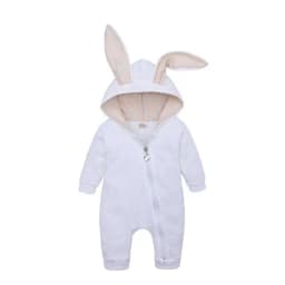 Spring Autumn Newborn Baby Clothes Bunny Baby Rompers Cotton Hoodie Newborn Girl Onesies Fashion Infant Costume Boys Outfits