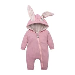 Spring Autumn Newborn Baby Clothes Bunny Baby Rompers Cotton Hoodie Newborn Girl Onesies Fashion Infant Costume Boys Outfits