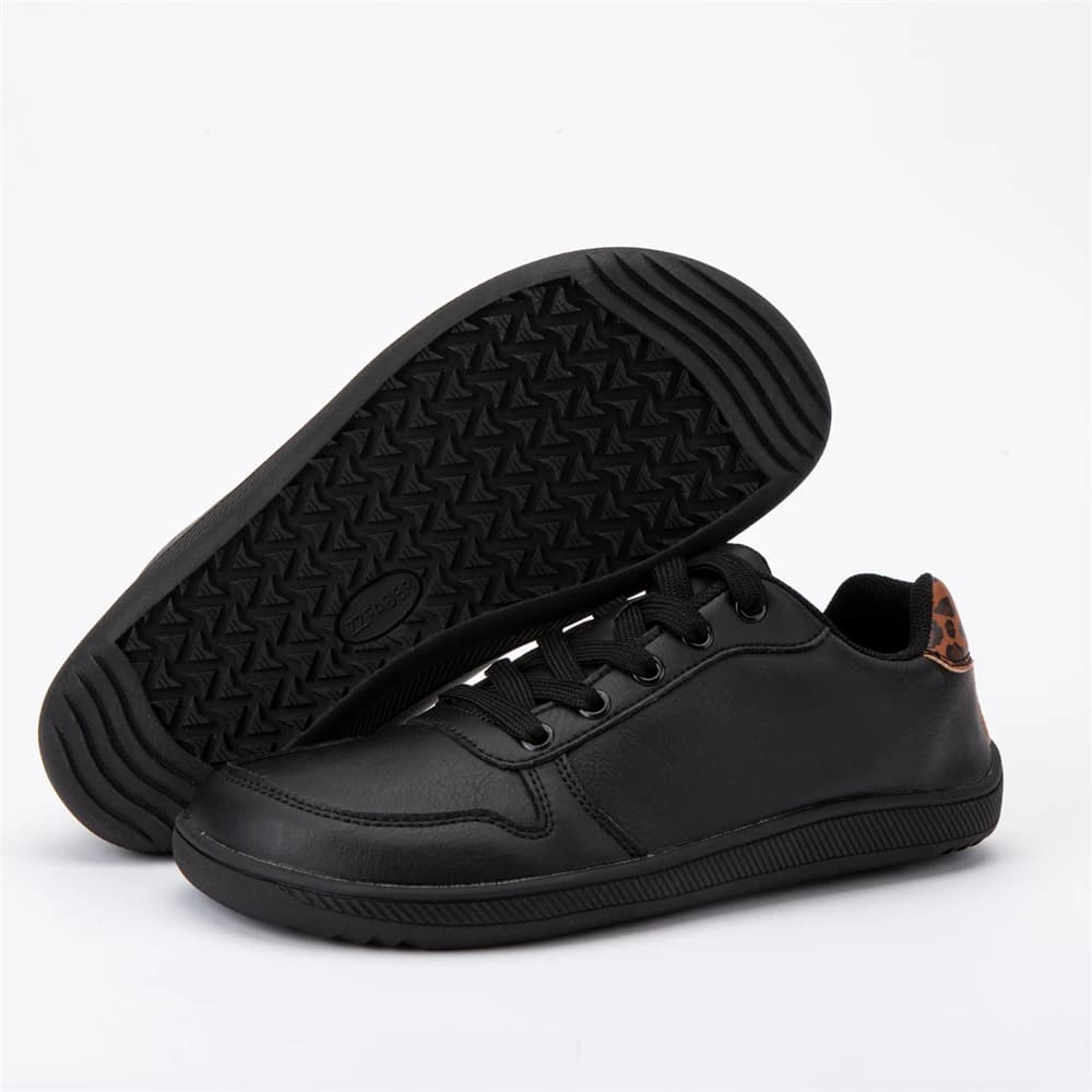 ZZFABER Barefoot Shoes Soft Leather Sneakers Minimalist Casual Shoes for Women Men Unisex Sneakers