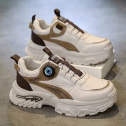 Autumn New Men's Sports Shoes, Versatile High-Top Trendy Thick-Soled Running Shoes, Casual Fashion Sneakers Suitable for Outdoor Activities