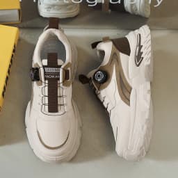 Autumn New Men's Sports Shoes, Versatile High-Top Trendy Thick-Soled Running Shoes, Casual Fashion Sneakers Suitable for Outdoor Activities