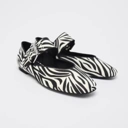 Spring 2026 Women's Flat Shoes Black Buckle Decorated Leopard Print Ballet Style Fashionable Korean Version Single Shoes