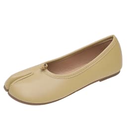 Korean Style Horse-Shoe Split-Toe Women's Shallow Mouth Single Shoes New Slip-On Pig's Trotters Versatile Grandma Flat Loafers