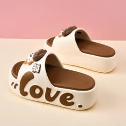 EVA Thick Soled Slippers for Women Cute Cartoon Casual Anti-Slip, Anti-Odor, Cool High-Heeled Slippers Women's Slippers