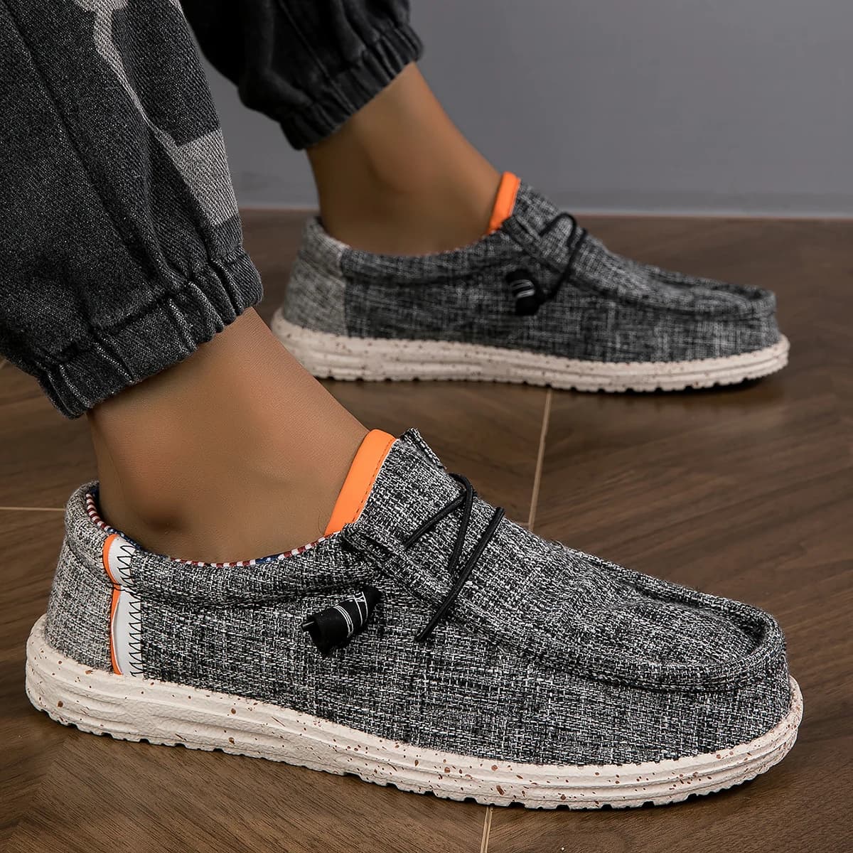 Men's Loafers Lightweight Comfortable Wide-Size Casual Sport Shoes for All Seasons Daily Wear Flat-Soled Men's Footwear