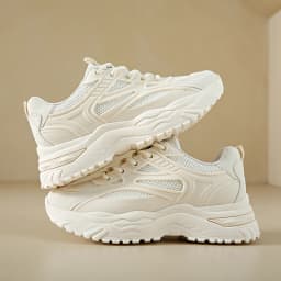 White Sneakers Women 2024 New Leather Chunky Sneakers Women's Sports Shoes Thick Tennis Vulcanized Shoes Basket Platform Shoes