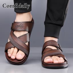 Men's Summer Fashion Comfortable Beach Slippers Anti-slip Soft Bottom Wear-resistant Slip-On Slippers-5311
