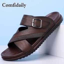 Men's Summer Fashion Comfortable Beach Slippers Anti-slip Soft Bottom Wear-resistant Slip-On Slippers-5311