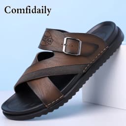 Men's Summer Fashion Comfortable Beach Slippers Anti-slip Soft Bottom Wear-resistant Slip-On Slippers-5311