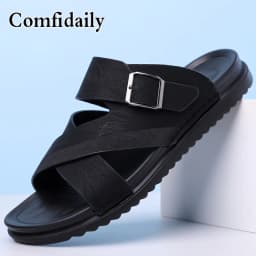 Men's Summer Fashion Comfortable Beach Slippers Anti-slip Soft Bottom Wear-resistant Slip-On Slippers-5311