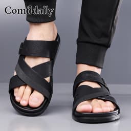 Men's Summer Fashion Comfortable Beach Slippers Anti-slip Soft Bottom Wear-resistant Slip-On Slippers-5311