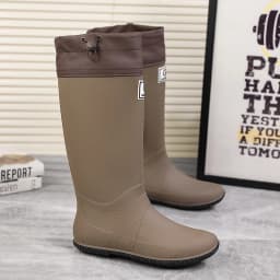 Rain Boots for Men, Fashionable High-Top Rain Boots for Outer Wear, Long-Tube Waterproof and Non-Slip Couple Style Outdoor Fishing Boots