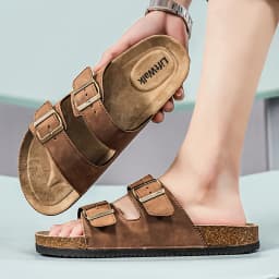 Men's And Women's Large Size Clogs Fashion Outdoor Shoes Classic Cork Suede Slide Sandals with Arch Support Mules Slippers for B