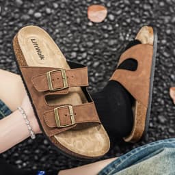 Men's And Women's Large Size Clogs Fashion Outdoor Shoes Classic Cork Suede Slide Sandals with Arch Support Mules Slippers for B