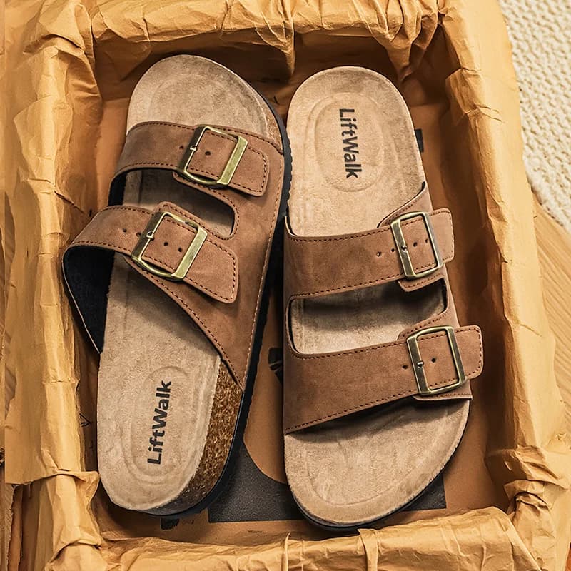 Men's And Women's Large Size Clogs Fashion Outdoor Shoes Classic Cork Suede Slide Sandals with Arch Support Mules Slippers for B