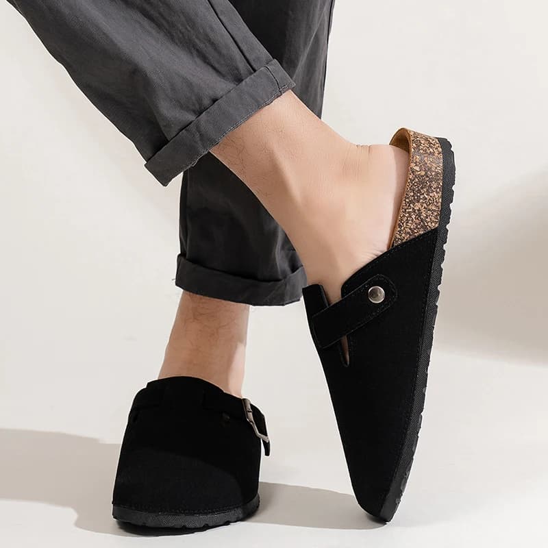 Men's Toe-Toe Slippers, Fashionable and Versatile, Thick-Soled, Wear-Resistant, Soft-Soled, Slip-On Casual Sandals
