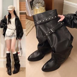 Long Rivet Long Boot - 2026 New Style Round-toe Retro Stylish Long Boot