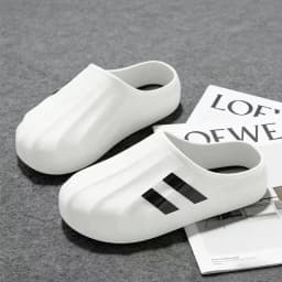 Sandals for Men Summer Men's Closed-Toe Slip-On Clogs Waterproof Soft Thick Sole Indoor Outdoor Dual Use Breathable Casual Shoes