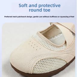 Round Toe Mary Jane Shoes for Women Breathable Mesh Casual Flats Comfortable Non-slip Walking Shoes