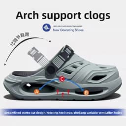 Men's Hole Shoes Are Simple and Versatile, Not Smelly Feet Trendy New EVA Soft-Soled Fashionable Non-Slip Slippers for Home Wear