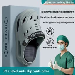 Men's Hole Shoes Are Simple and Versatile, Not Smelly Feet Trendy New EVA Soft-Soled Fashionable Non-Slip Slippers for Home Wear