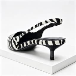 Novelty Zebra Print Design Kitten Heel Pumps Women Sexy Pointed Toe Slingbacks High Heels for Ladies Street Style Women Shoes
