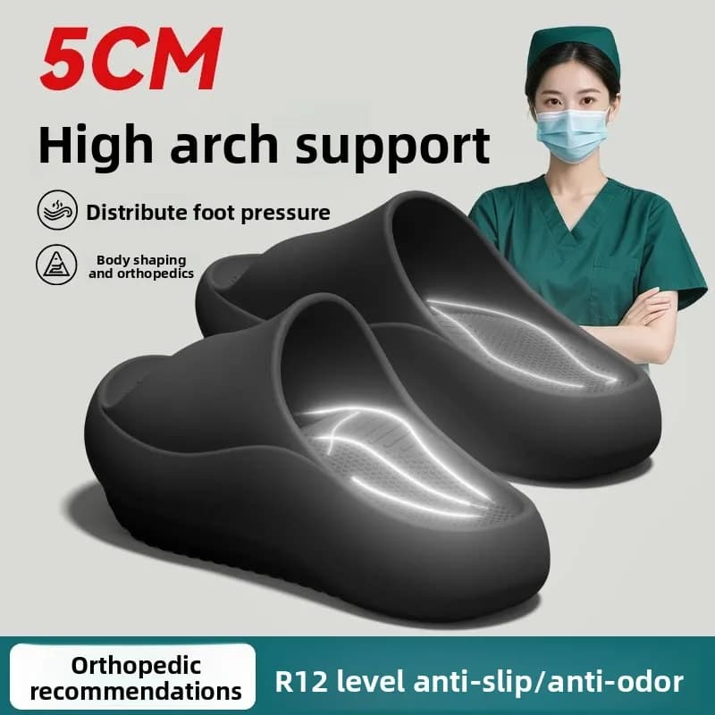 German Arch Support Negative Heel Slippers for Women, Summer 2026 New Indoor Home Flat Foot Correction Sandals for Men